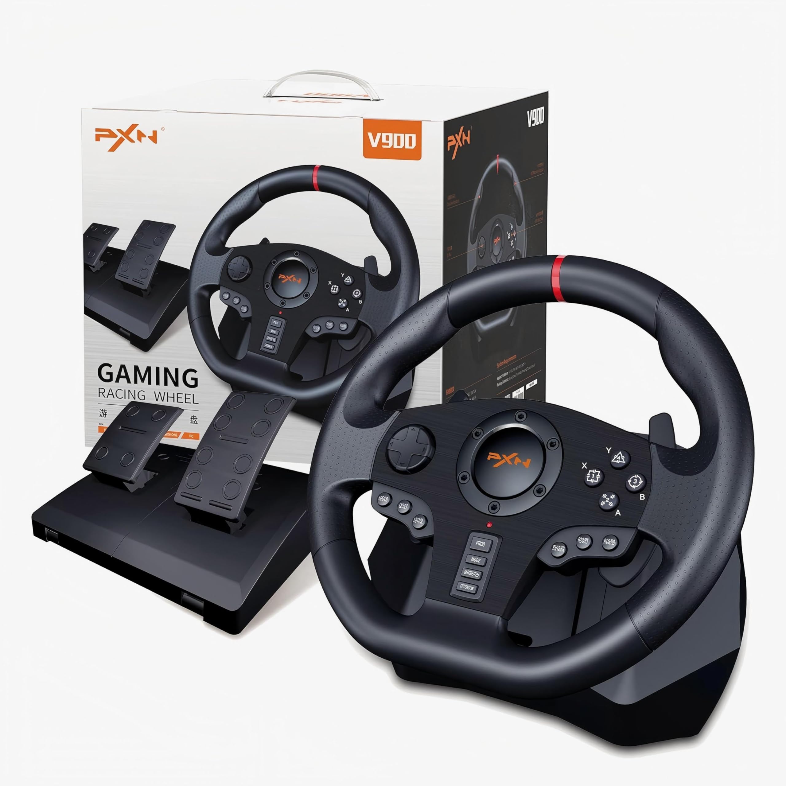 Amazon.com: PXN V900 Gaming Steering Wheel - 270/900° Sim Racing