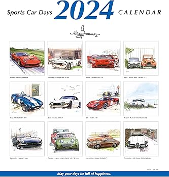 Amazon | Sportscar Days 2024 by Bow。 | カレンダー | 文房具