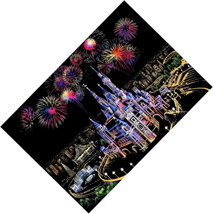 Amazon.co.jp: クリエイティブスクラッチアート絵画キットホーム壁掛け