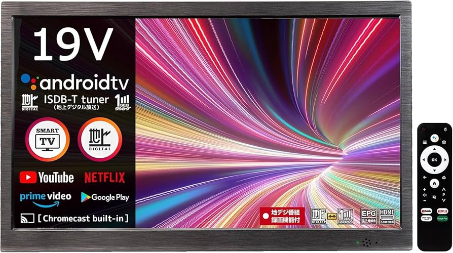 Amazon.co.jp: SmartTV 19-inch LCD TV, Smart TV (Android TV), Built
