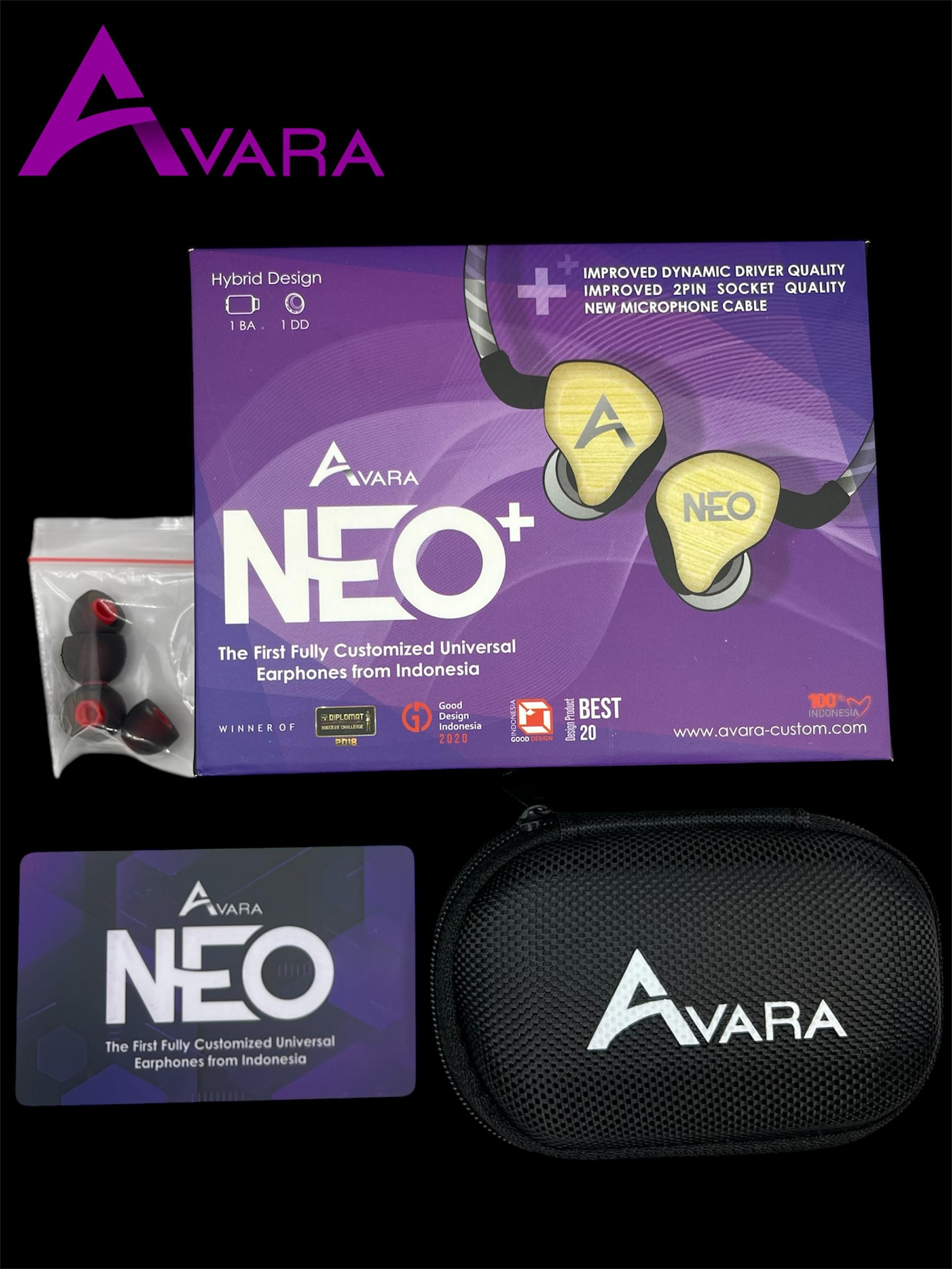 Amazon.co.jp: AVARANEO +,custom iem,インイヤーモニター,プレミアム