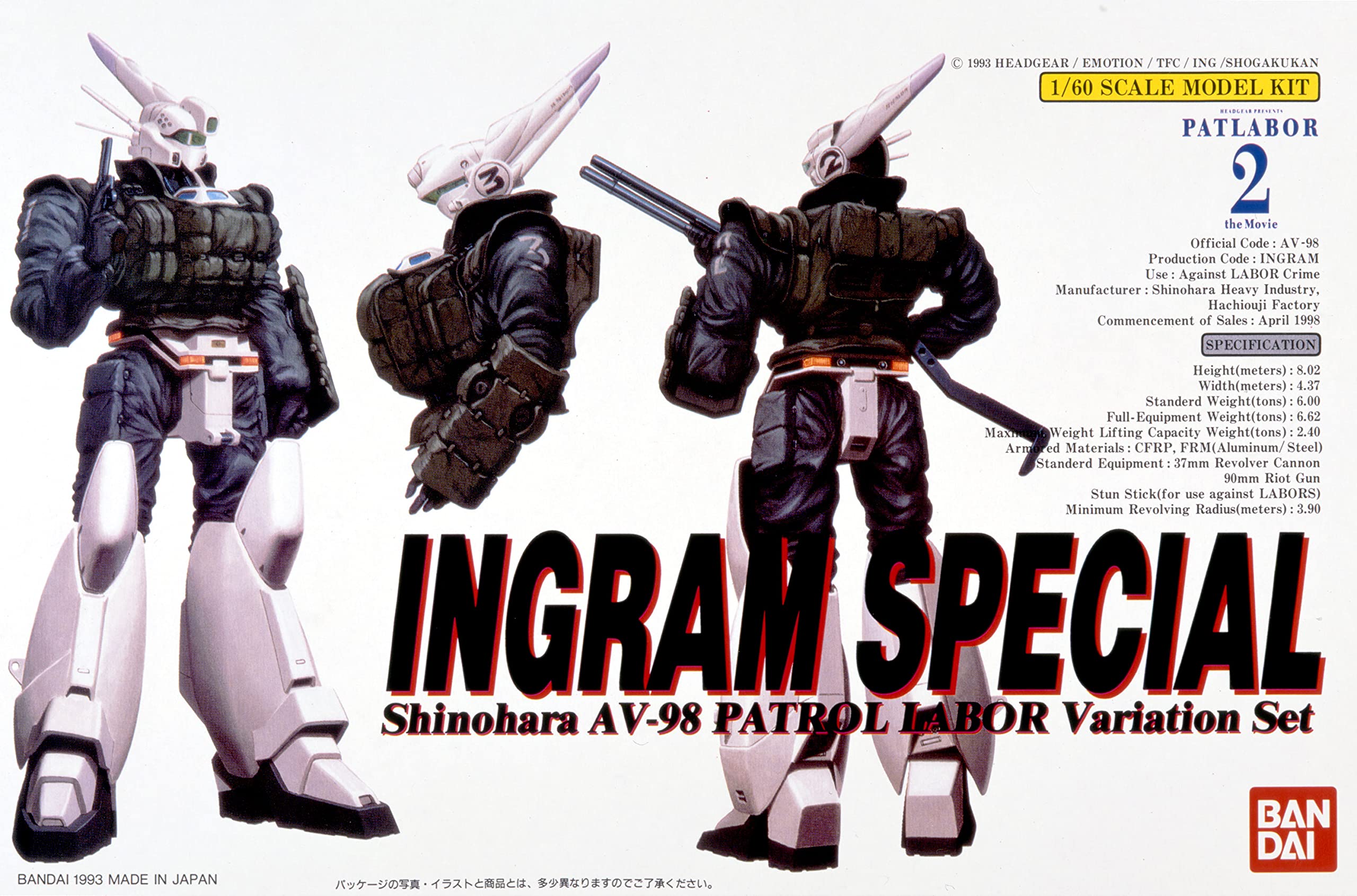 Amazon | 機動警察パトレイバー イングラムスペシャル 1/60スケール