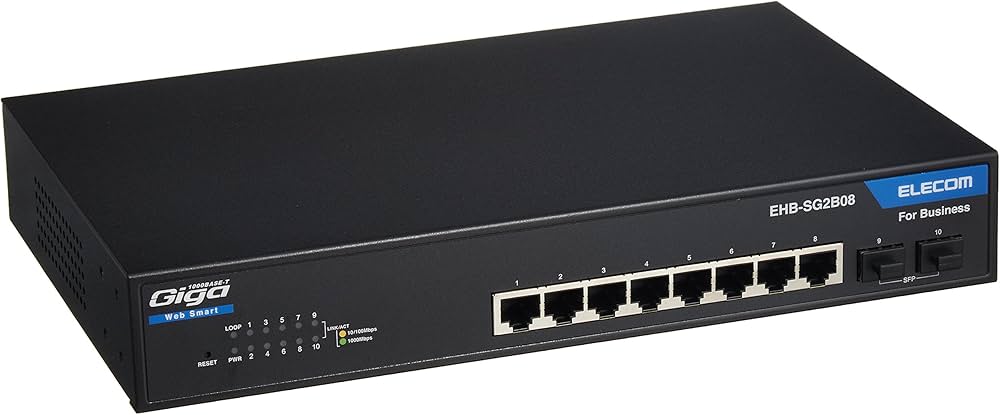 Amazon | エレコム スイッチングハブ 8ポート ギガビット レイヤー2