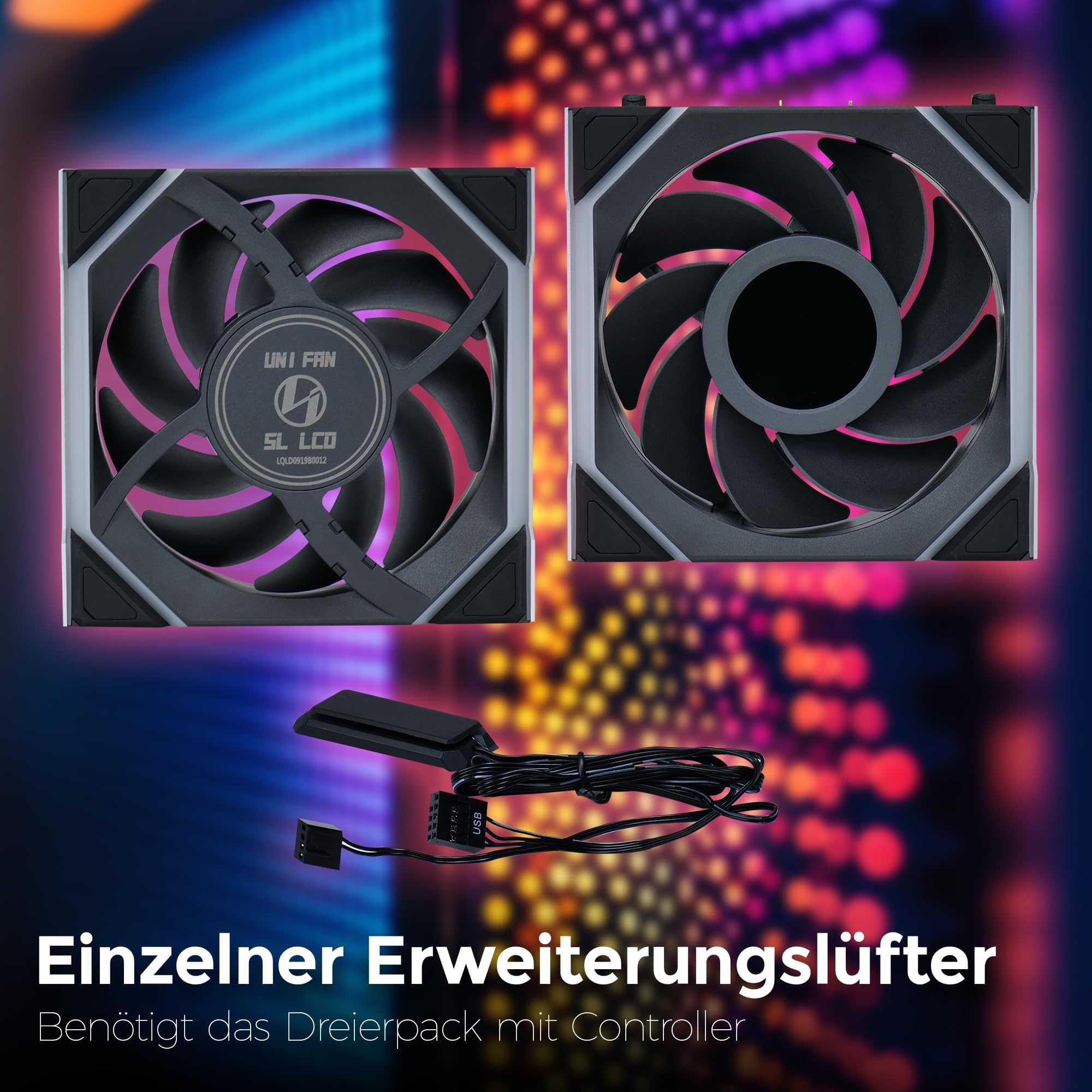 Amazon | LIANLI 120mm ARGBファン リバースモデル UNI FAN RS SL LCD