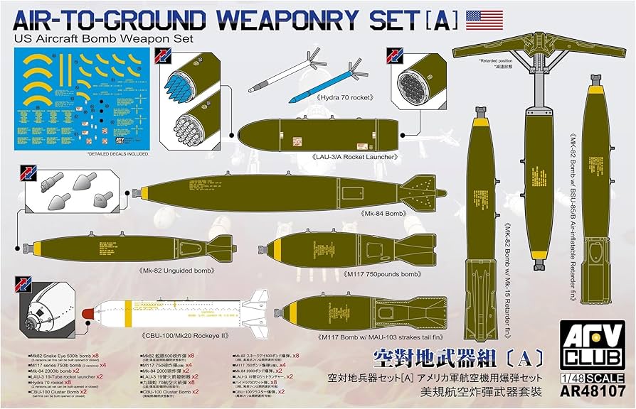 Amazon.com: AFV Club 1/48 U.S. Air-to-Ground Weaponry Set [A