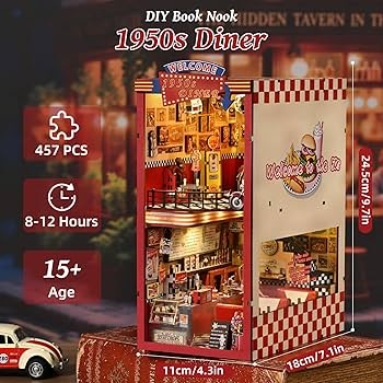 Amazon.com: fifijoy Book Nook Kit - DIY Miniature House Kit for