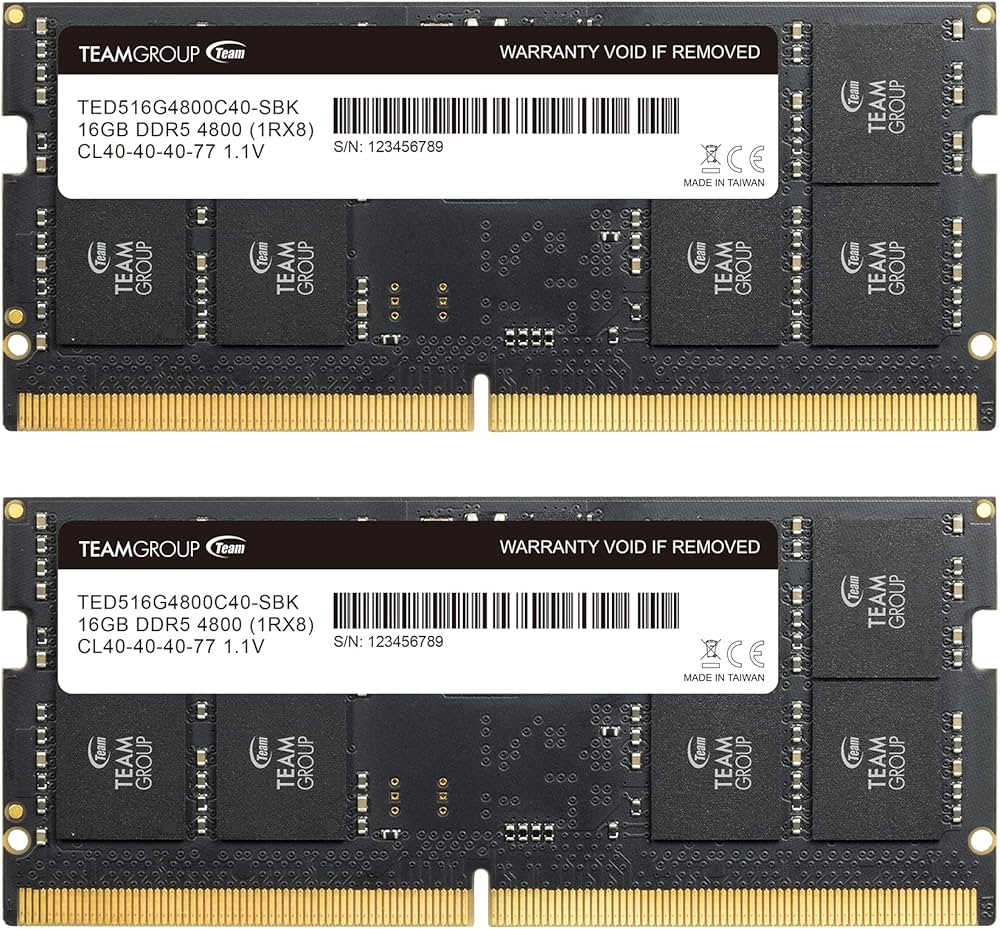 TEAMGROUP Elite SODIMM DDR5 32GB (2x16GB) 4800MHz (PC5-38400) CL40