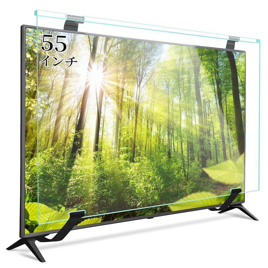 液晶テレビ 保護パネル 55インチ テレビカバー アクリル製 取り付け
