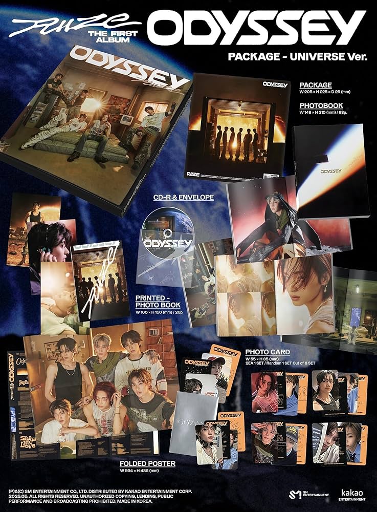 Amazon.com: RIIZE Odyssey [Package Ver.] 1st Album (2 ver. SET