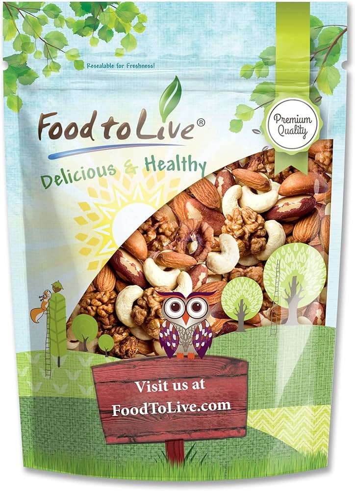 Amazon.com : Food to Live - Mixed Raw Nuts, 2 Pounds Cashews