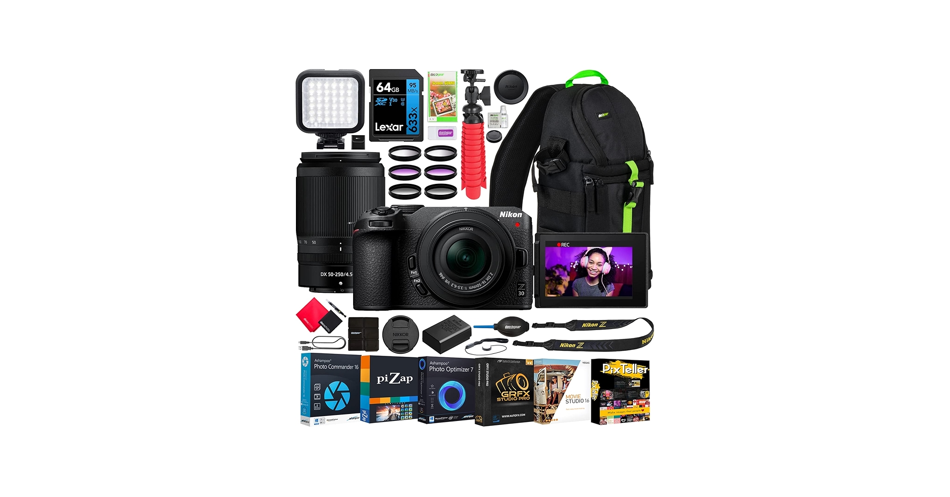 Amazon.com : Nikon Z30 Mirrorless Camera with 2 Lens Kit NIKKOR Z