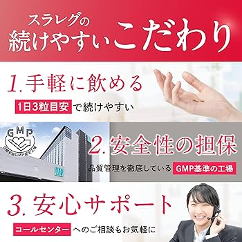 Amazon.co.jp: 機能性表示食品 さくらの森 Slaleg スラレグ 3袋 90粒×3