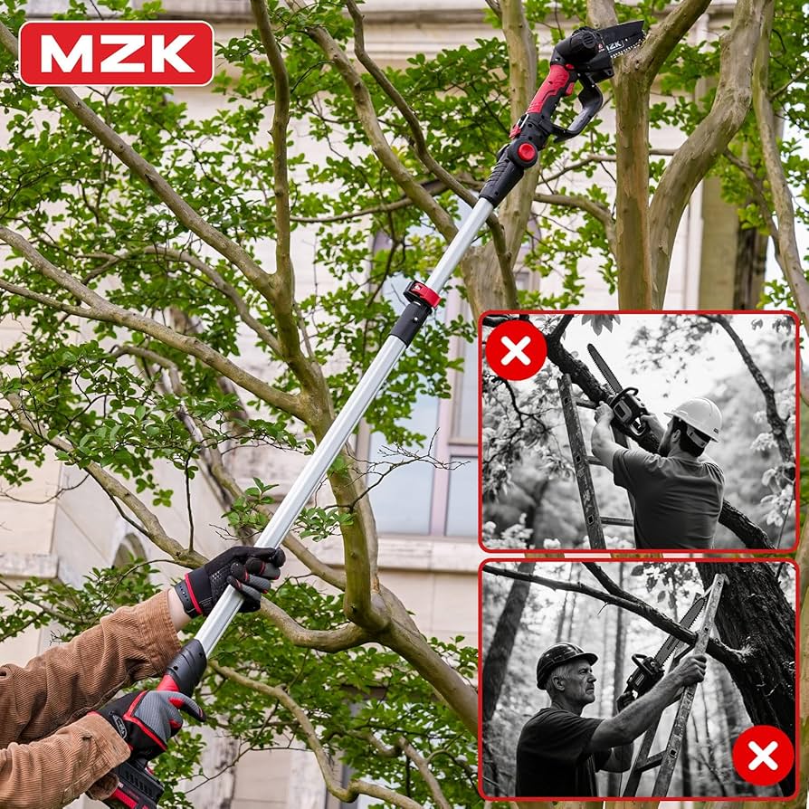 Amazon.com : MZK 2-in-1 Cordless Pole Saw & Mini Chainsaw with 3