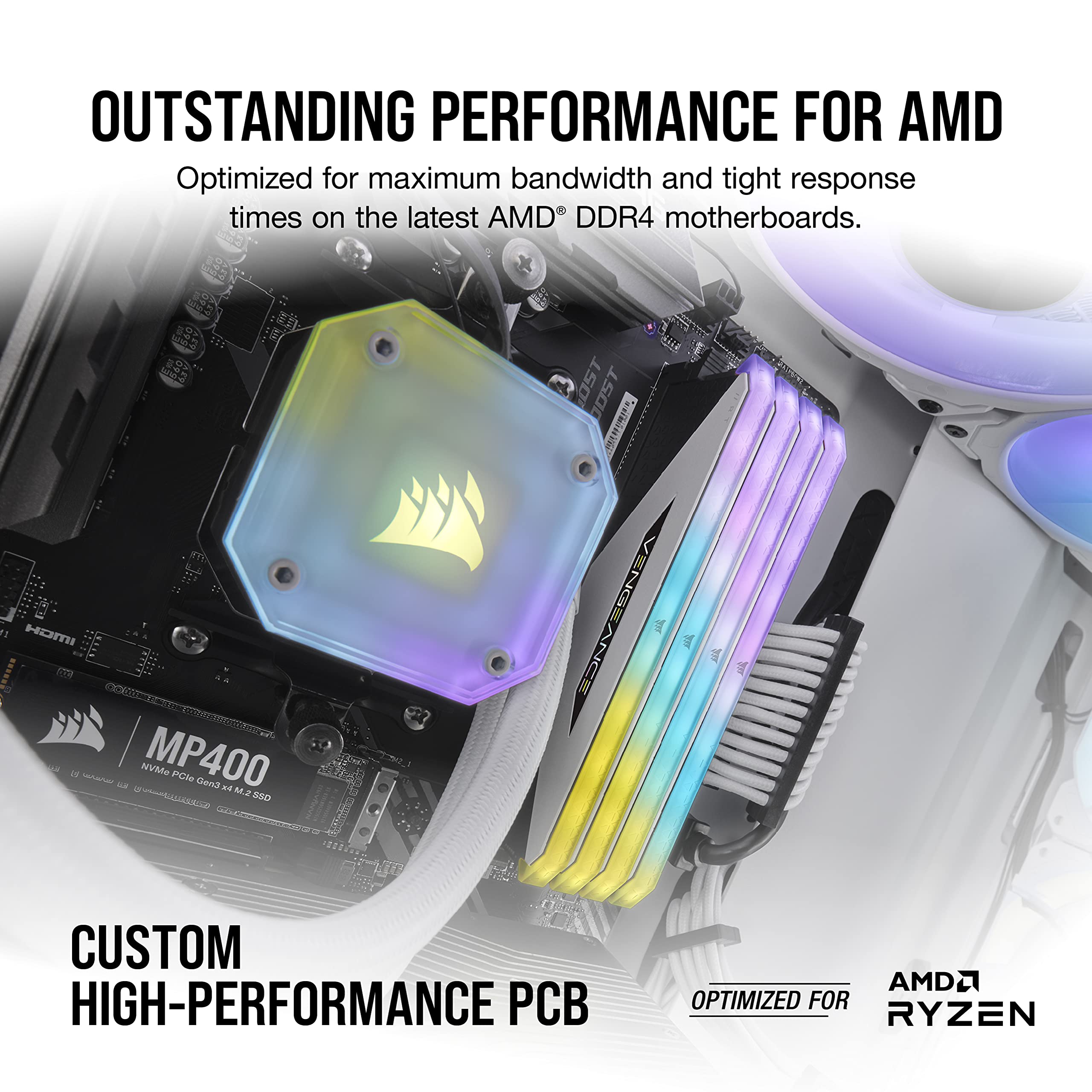 CORSAIR Vengeance RGB RT 64GB (2x32GB) DDR4 3200 (PC4-25600) C16