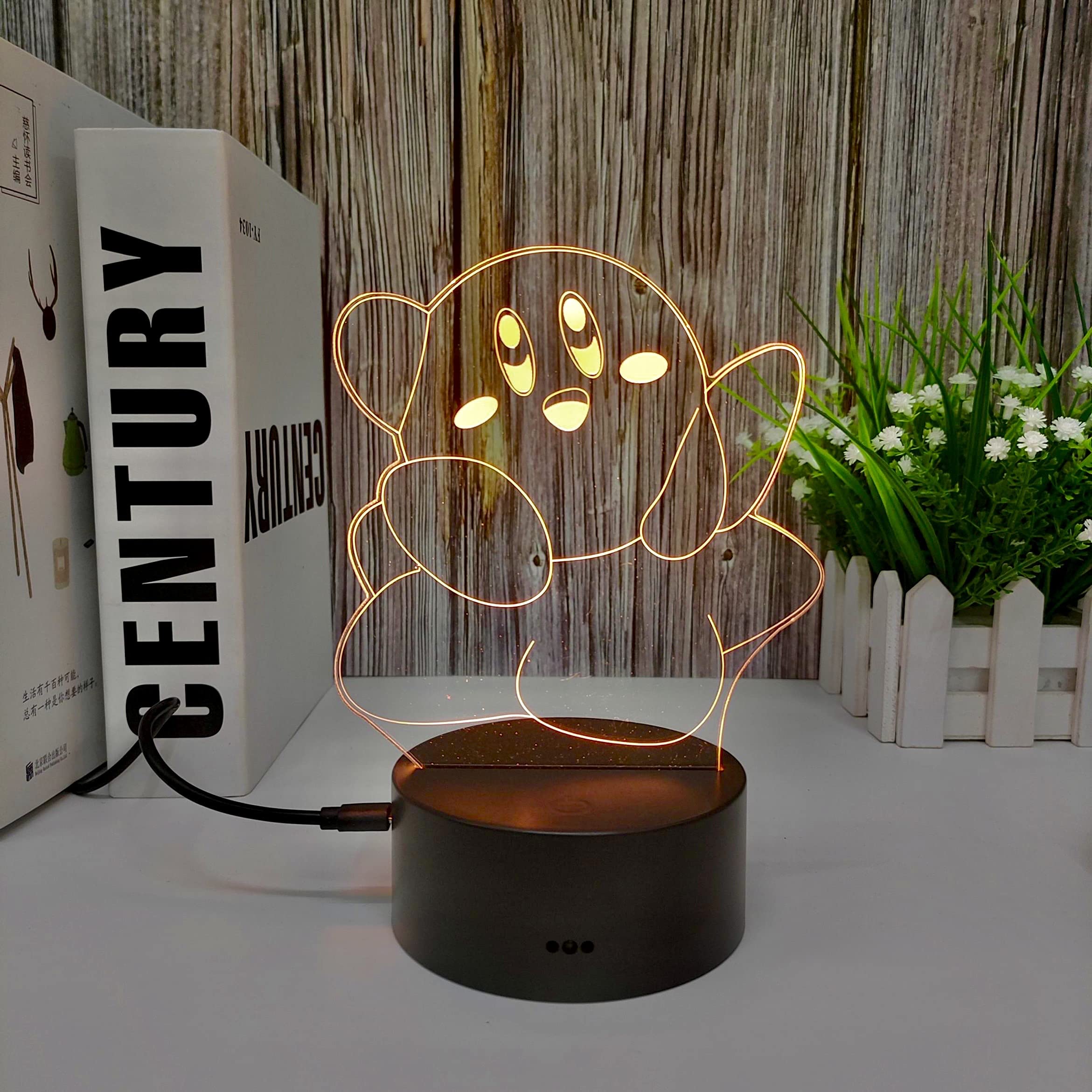 Amazon.co.jp : 3Dランプ イリュージョン LED カービィ ナイトライト 7