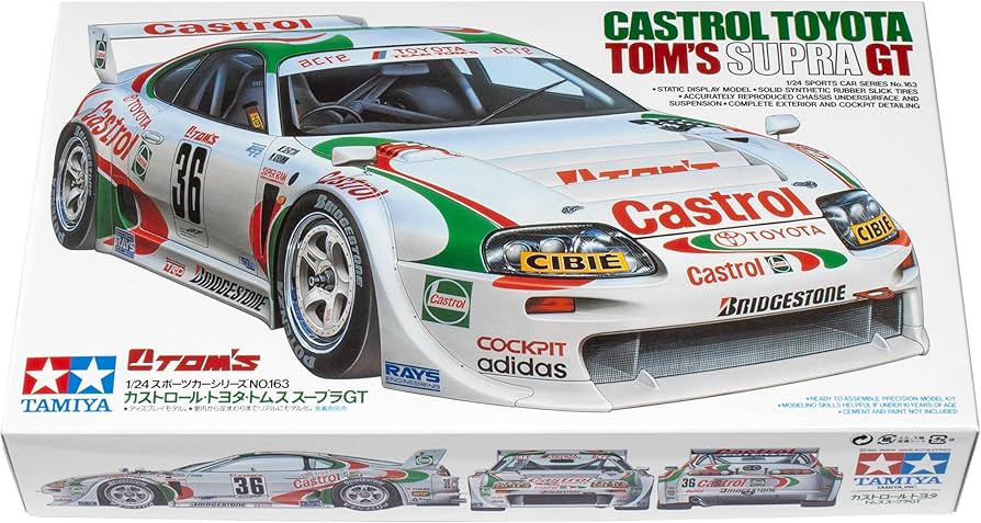 Amazon.com: Tamiya 1/24 CASTROL Toyota Tom's Supra GT : Toys & Games