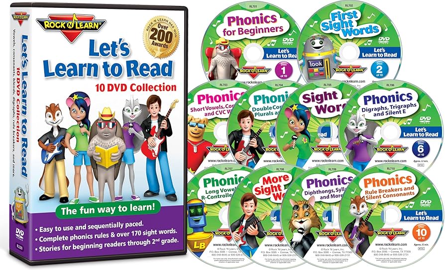 Amazon.com: Let's Learn to Read 10 DVD Collection by Rock 'N Learn