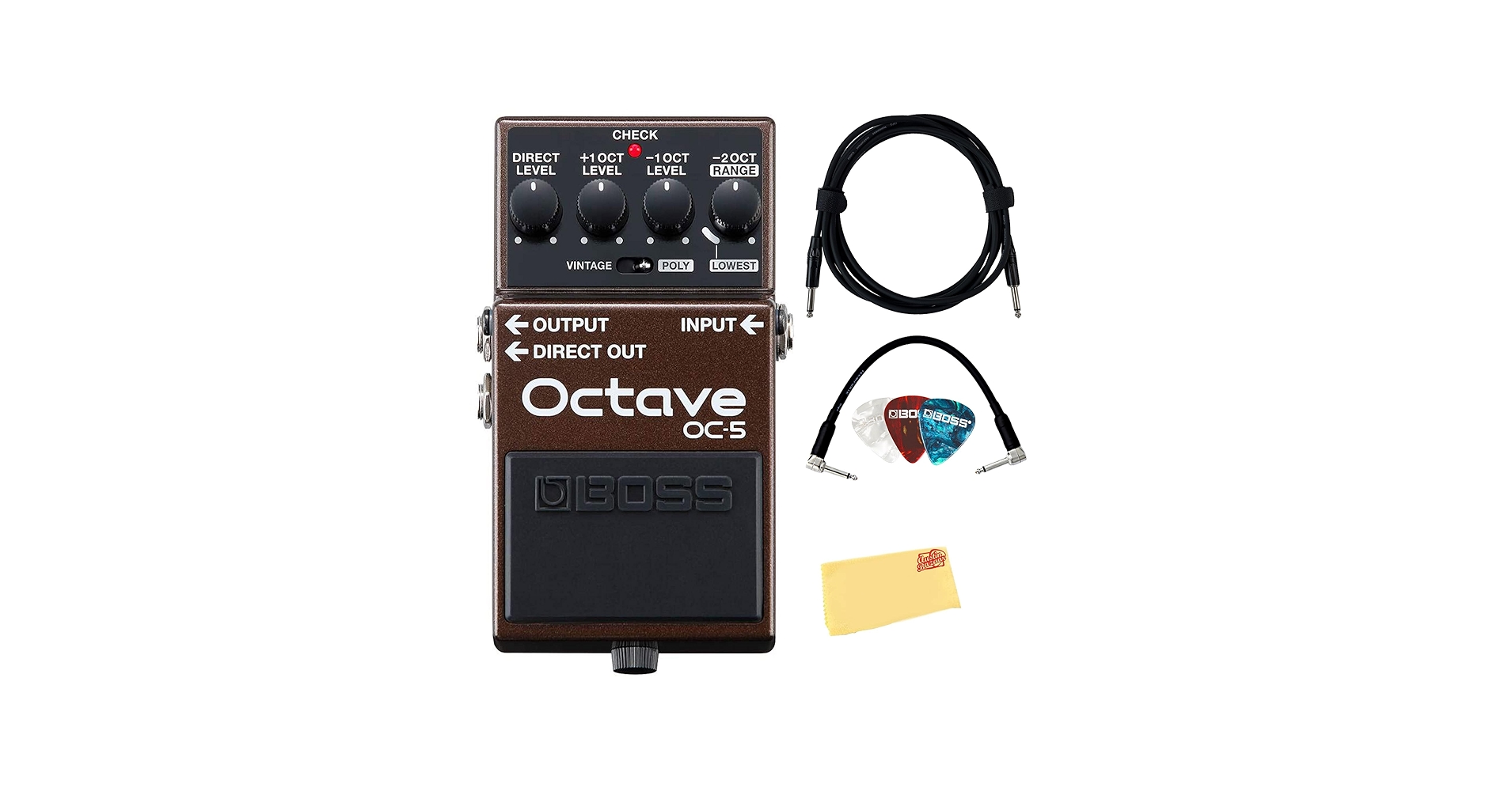 Amazon.com: Boss OC-5 Octave Pedal Bundle with Gearlux Instrument