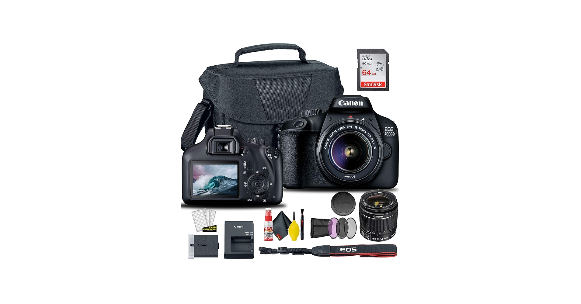 Amazon.com : Canon EOS 4000D / Rebel T100 DSLR Camera with 18-55mm