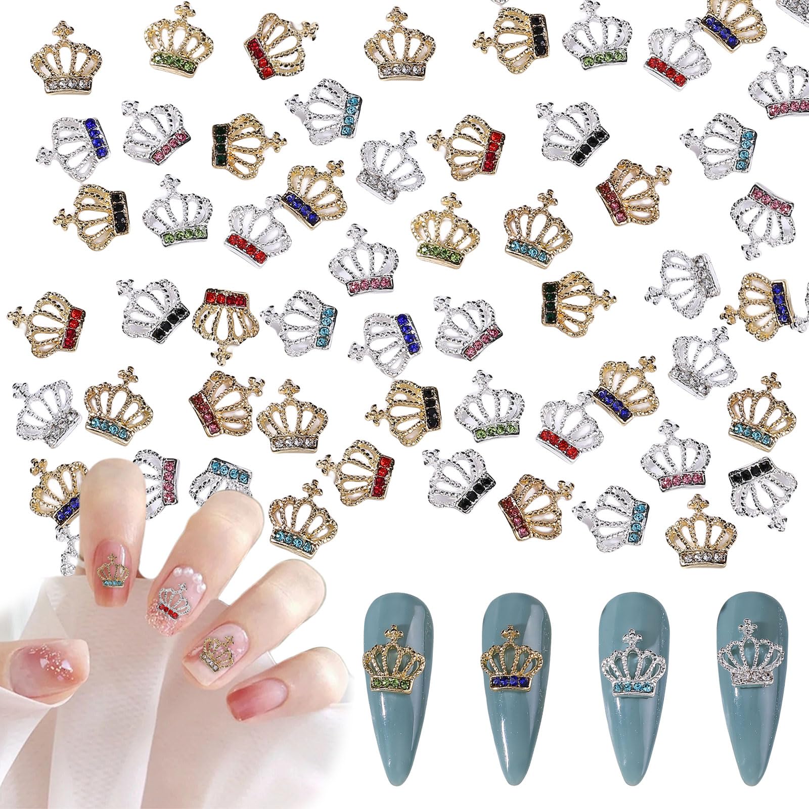 Amazon | ネイルパーツ 王冠 30個セット 可愛い 3D 立体 王冠 ネイル