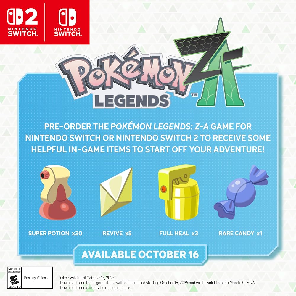 Amazon.com: Nintendo Switch™ 2 + Pokémon™ Legends: Z-A Switch™ 2