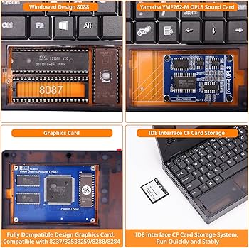 Amazon.co.jp: レトロ 8088 CPU XT PC ノートパソコン コンピューター