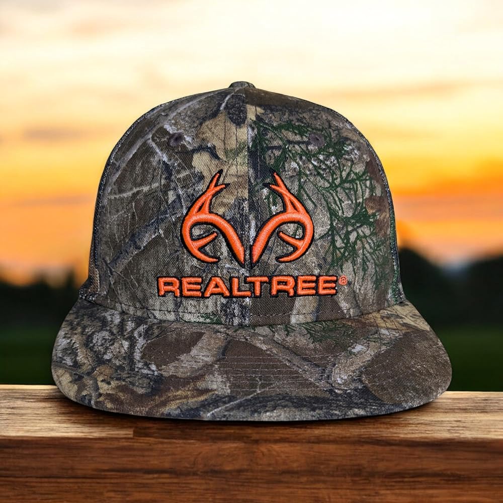 Amazon.com: Realtree RT Edge APX Orange Embroidered Antler Logo