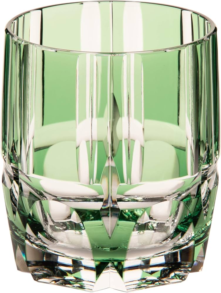 Amazon｜カガミクリスタル(Kagami) ロックグラス 竹の膳 緑色 250cc
