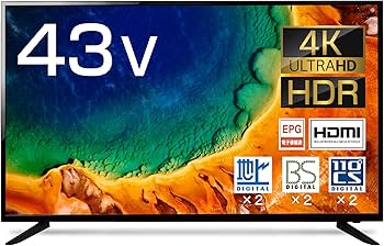 Amazon | ASTON 43インチ 液晶テレビ 4K HDR 地上・BS・110度CS