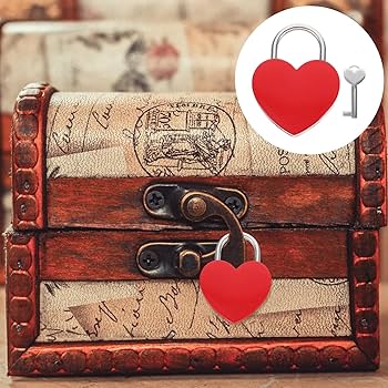 Amazon | SEWOART ハート型 小型ロック 鍵付き 荷物用 スーツケース