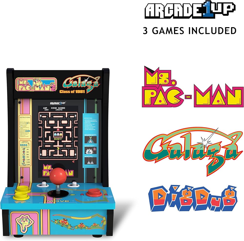 Amazon.com: Arcade1Up Class of '81 Ms. PAC-Man/Galaga Countercade