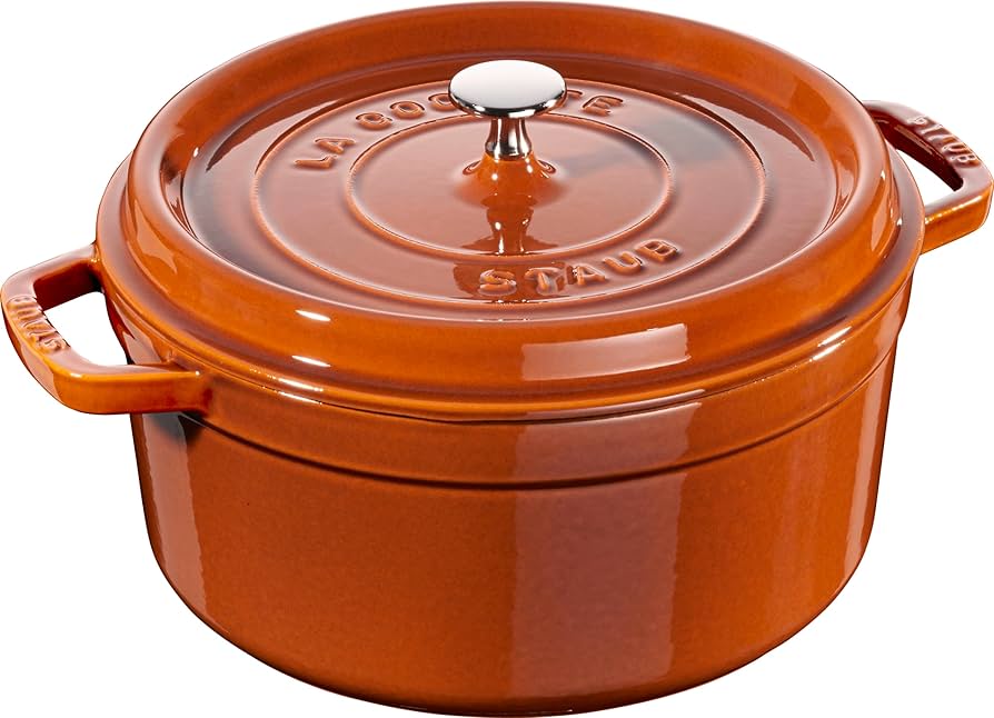 Amazon.com: Staub Cocotte Round 24 cm Cinnamon: Home & Kitchen