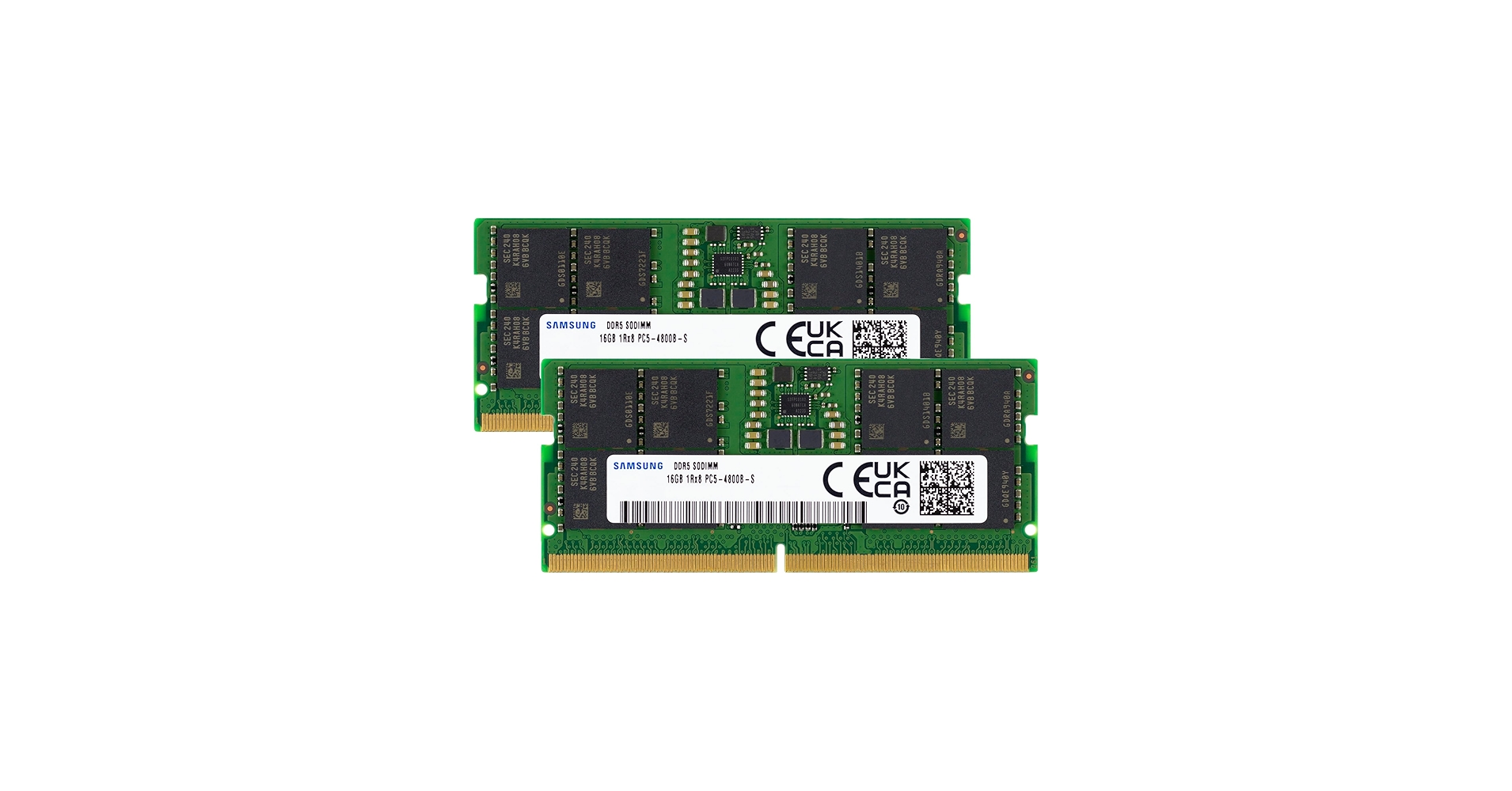 Samsung 32GB (2x16GB) DDR5 4800MHz PC5-38400 CL40 SODIMM 1Rx8