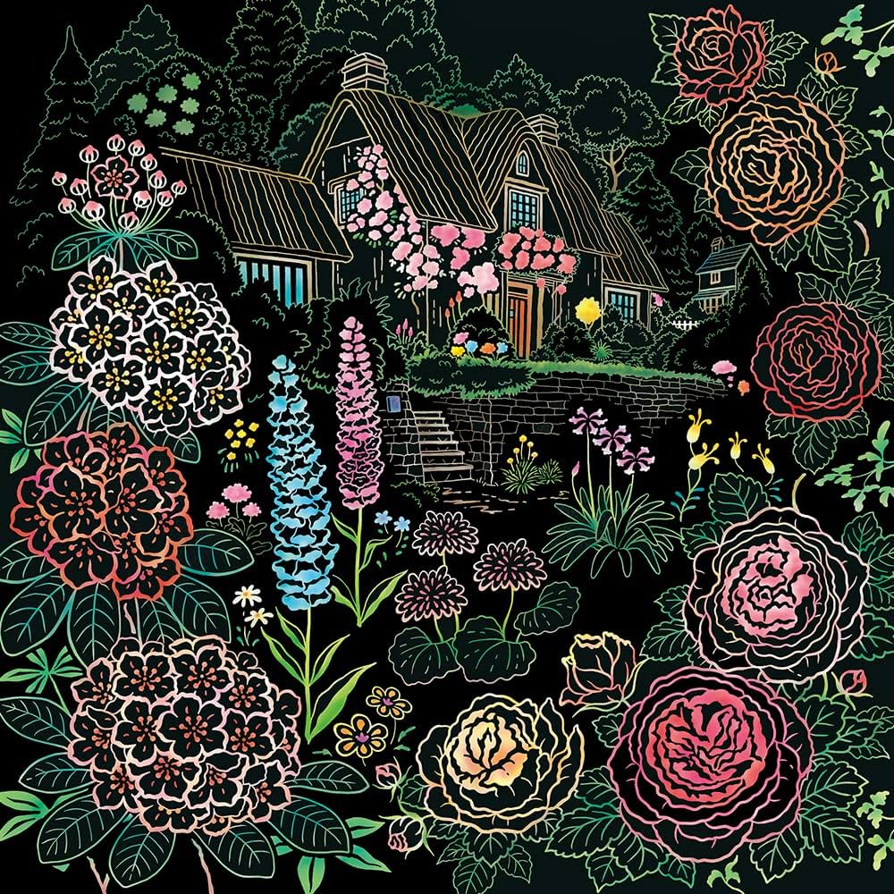 自律神経を整えるスクラッチアート 美しいイングリッシュガーデンの