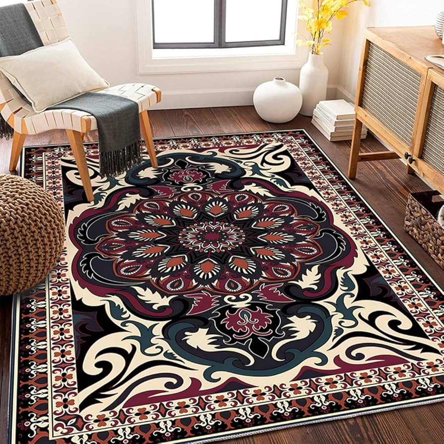 Amazon｜洗える ラグ カーペット アンティーク 140*200cm ペルシャ風