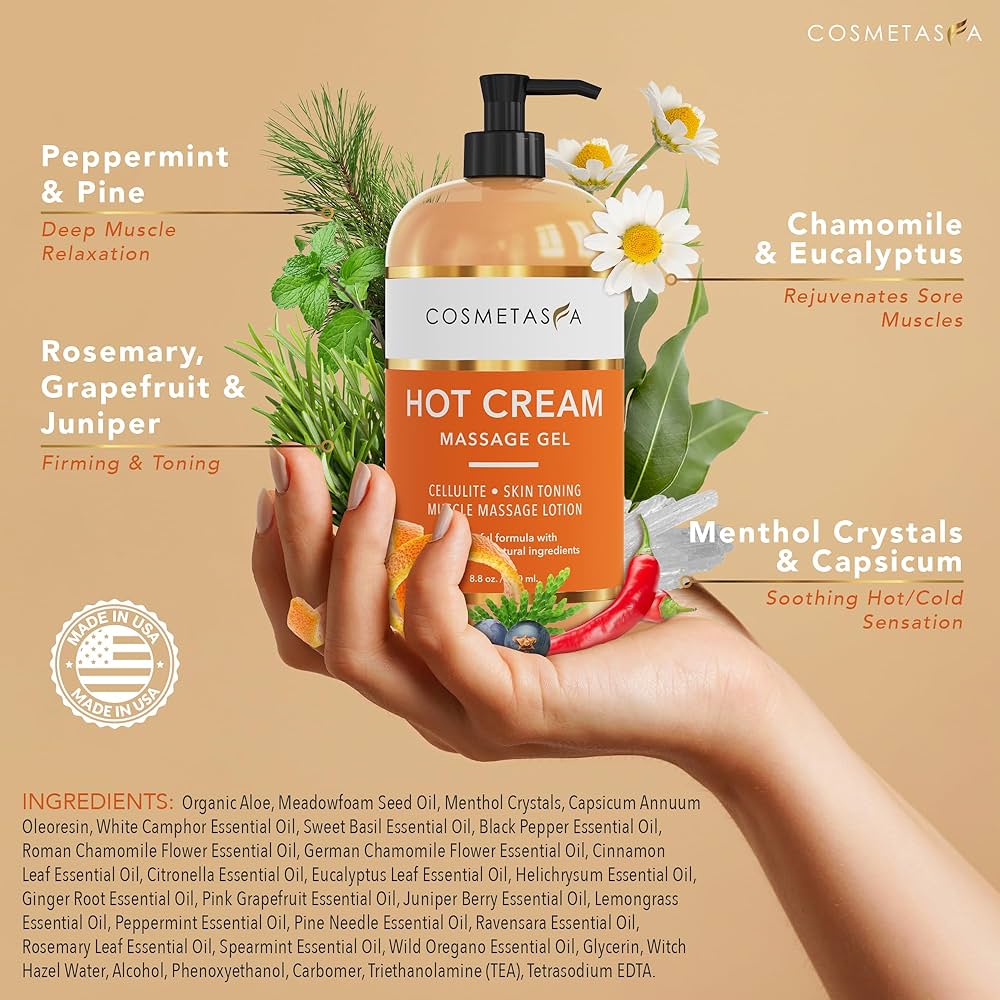 Amazon.com: Cosmetasa Hot Belly Cream- 87% Organic Cellulite Cream