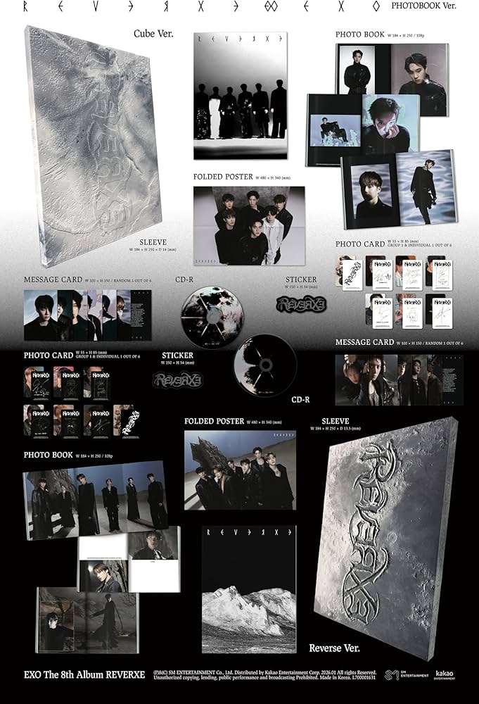 Amazon.co.jp: エクソ EXO REVERXE 8th Album アルバム with Tracking