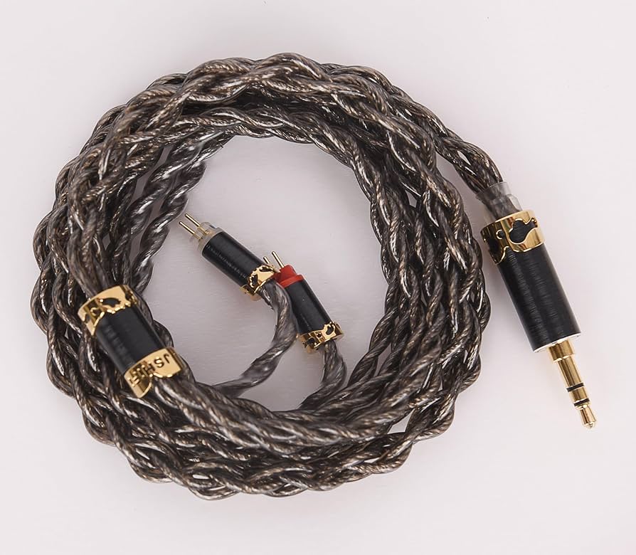 Amazon | 【JSHiFi-金烏】2pin3.5mmリケーブル 8N単結晶銅銀メッキ＋希