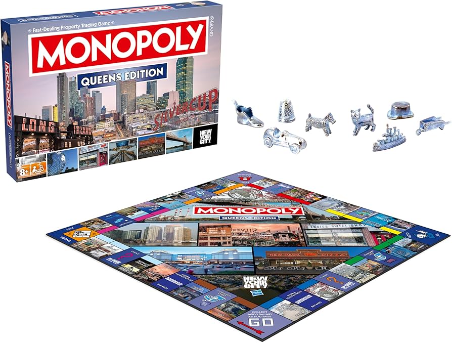 Amazon.com: Monopoly Board Game Queens NY Edition : 2-6 Players