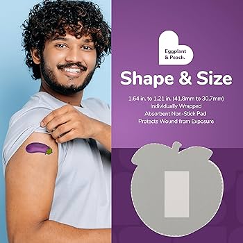 Amazon.com: BioSwiss Funny Bandages, Eggplant and Peach Shaped