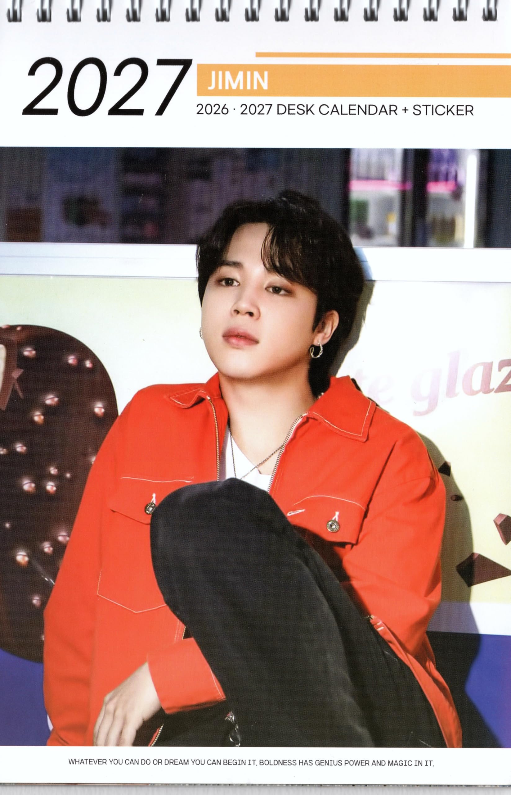 Amazon.co.jp: Jimin Tabletop Calendar (Photo Album Calendar) 2025
