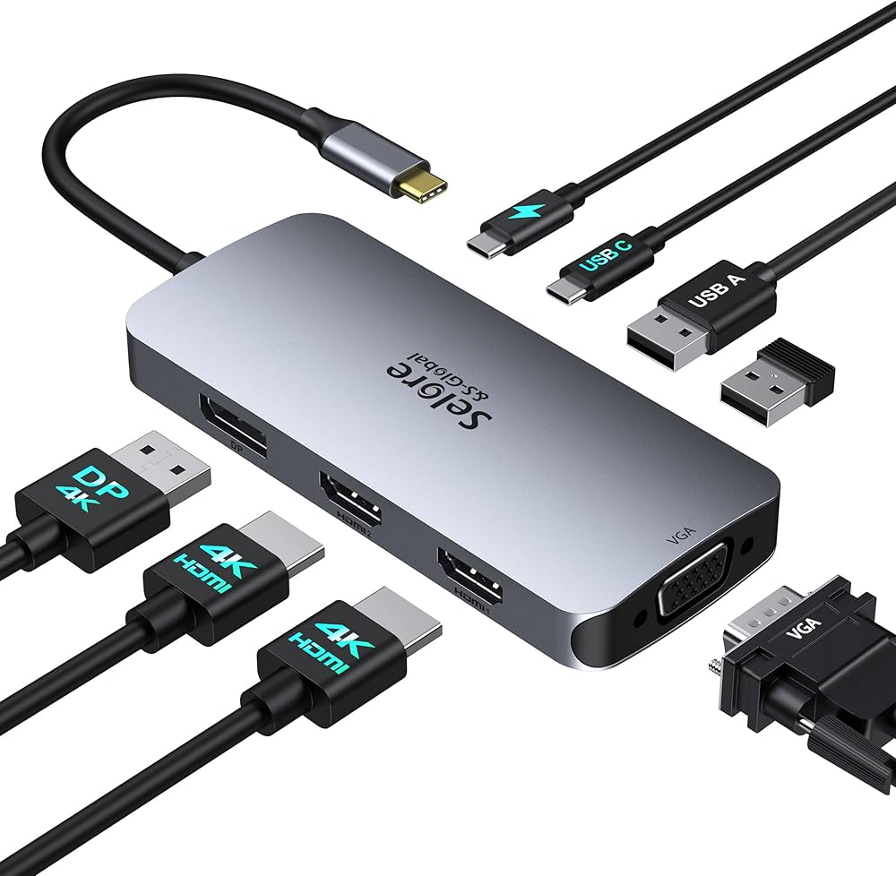 Amazon | 【2つHDMI＋DP＋VGA 最大4画面拡張】USB C ハブ ドッキング