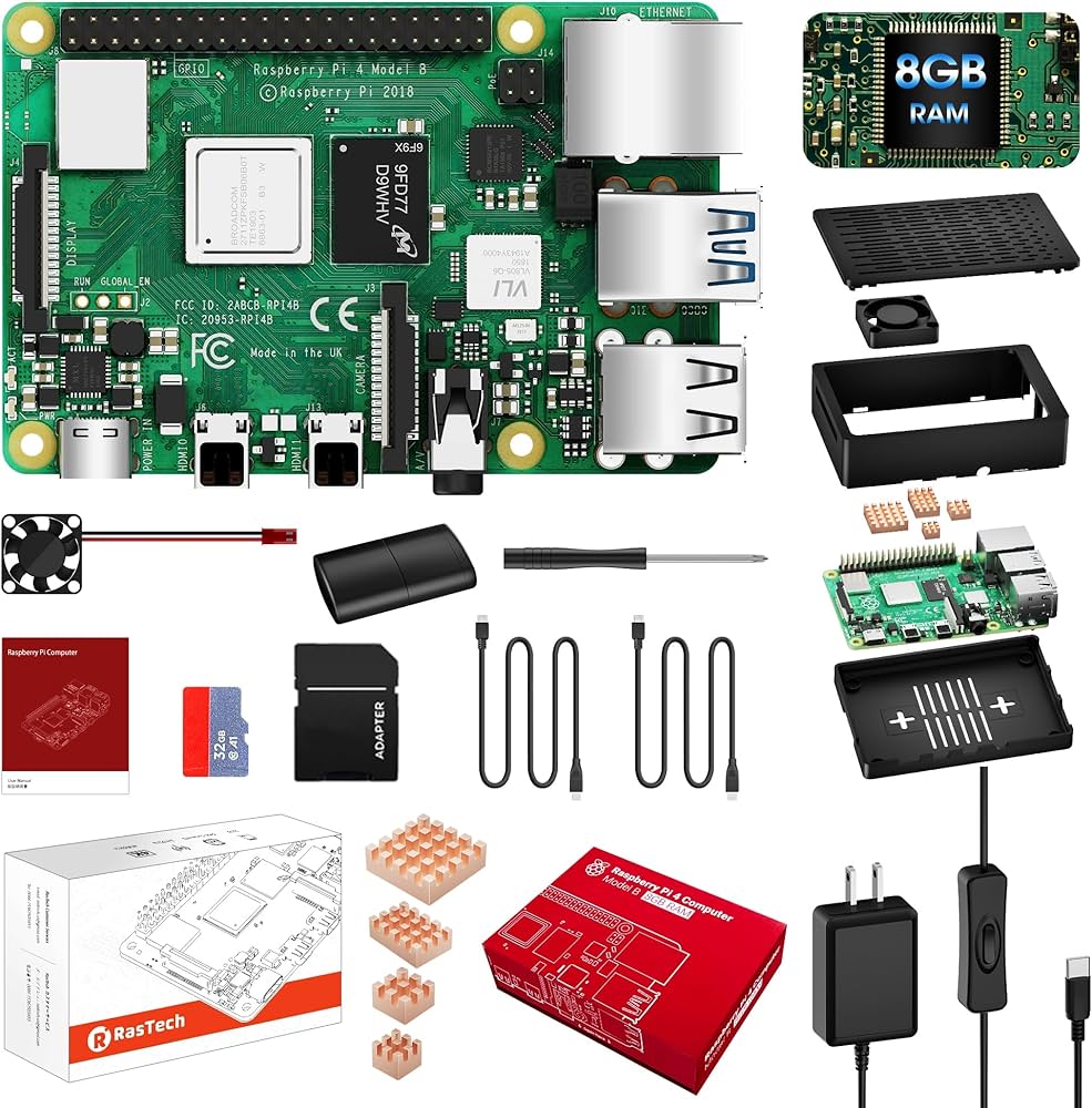 Amazon.co.jp: RasTech Raspberry Pi 4 Model B(RAM 8GB) Pi4 8gb