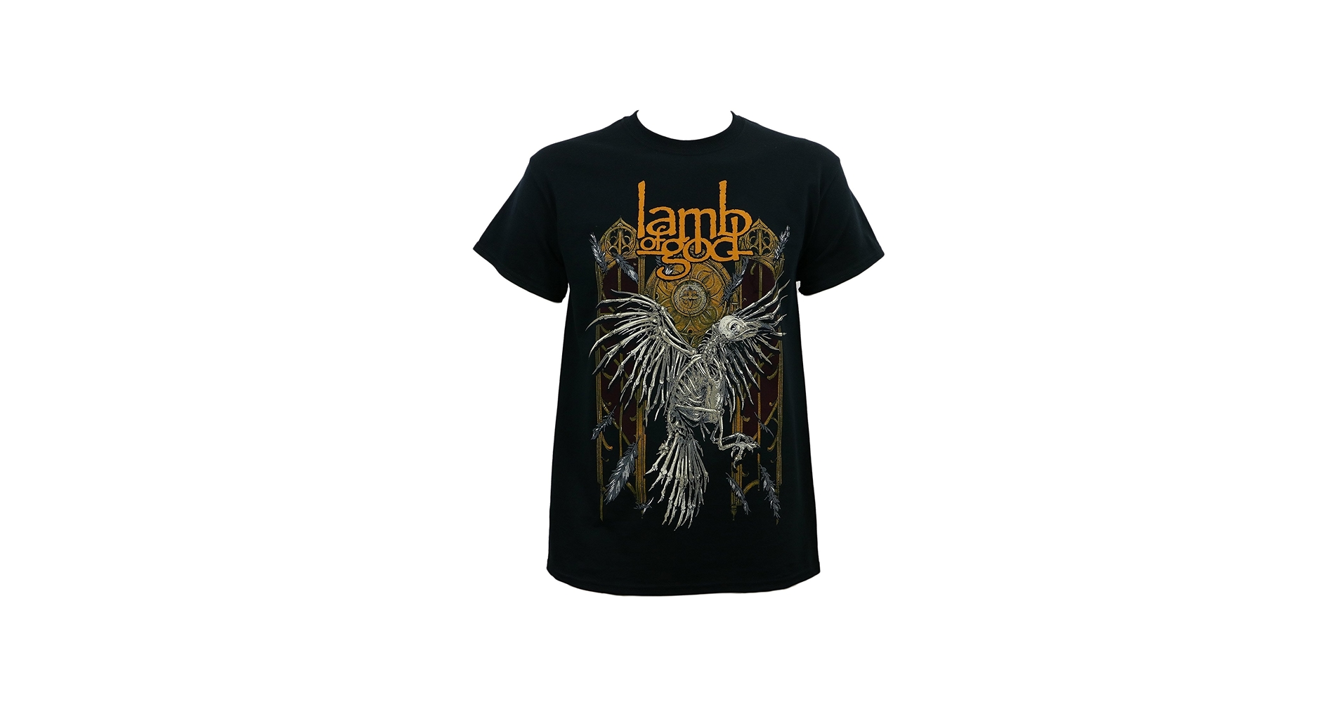 Amazon.com: LAMB OF GOD Band Crow Skeleton Black T-Shirt 2XL