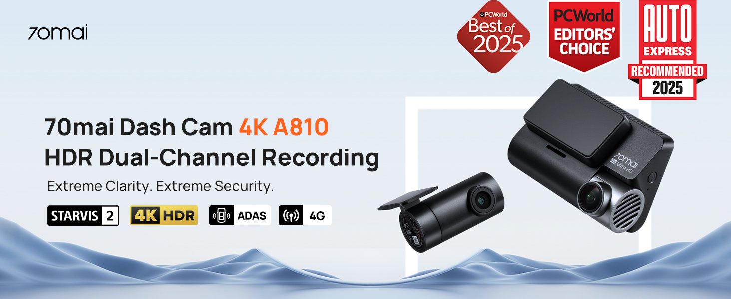 Amazon.com: 70mai New 4K Dash Cam A810 with Sony Starvis 2 IMX678