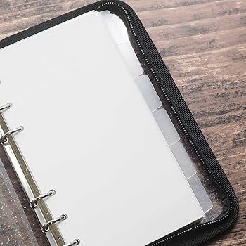 Amazon.co.jp: TSUKURIRO 半透明 プラスチック インデックス 6穴