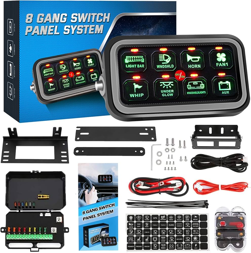 Amazon.co.jp: Partol 8ギャングスイッチパネル回路コントロール