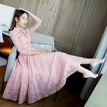 Amazon.co.jp: [HWQFM] ワンピース 長袖 きれいめ ワンピース 春