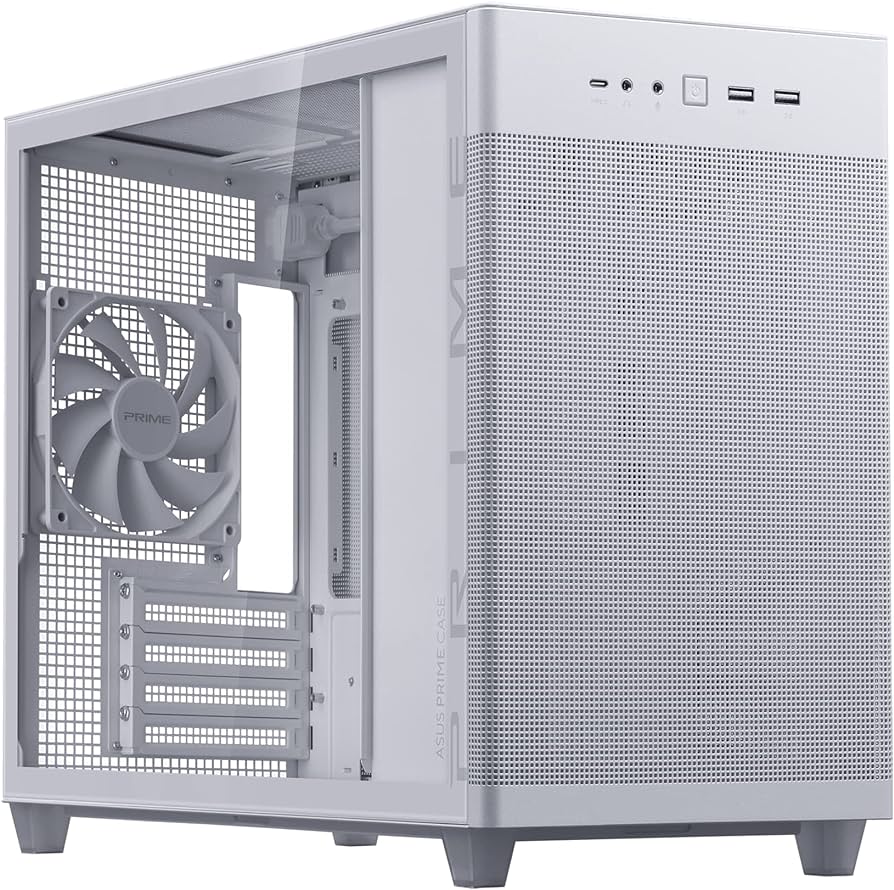 Amazon.com: ASUS Prime AP201 White Micro ATX PC Case, 33-Liter