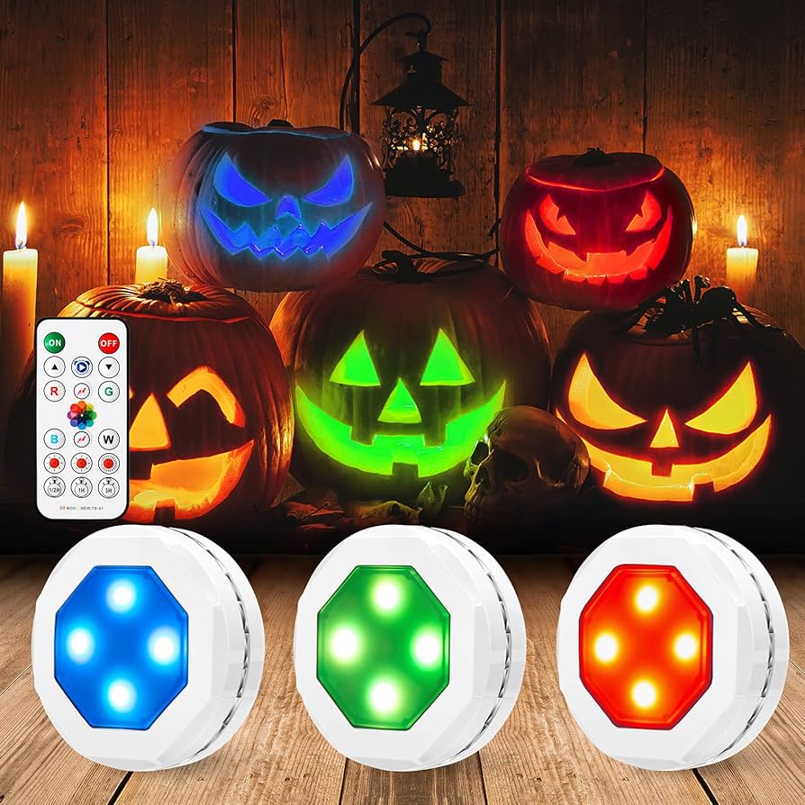 Amazon.com: Litake Halloween Jack-O-Lantern Lights, Dimmable Timer